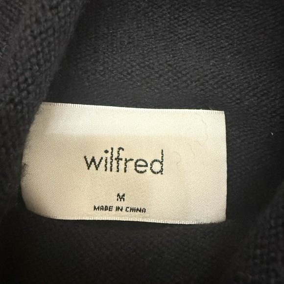 Aritzia Wilfred Cyprie Black Mock Neck Sweater - Picture 3 of 4